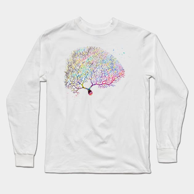 Purkinje Neuron Long Sleeve T-Shirt by erzebeth